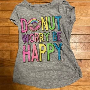 Justice donut shirt,girls, size 8